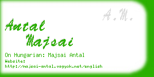 antal majsai business card